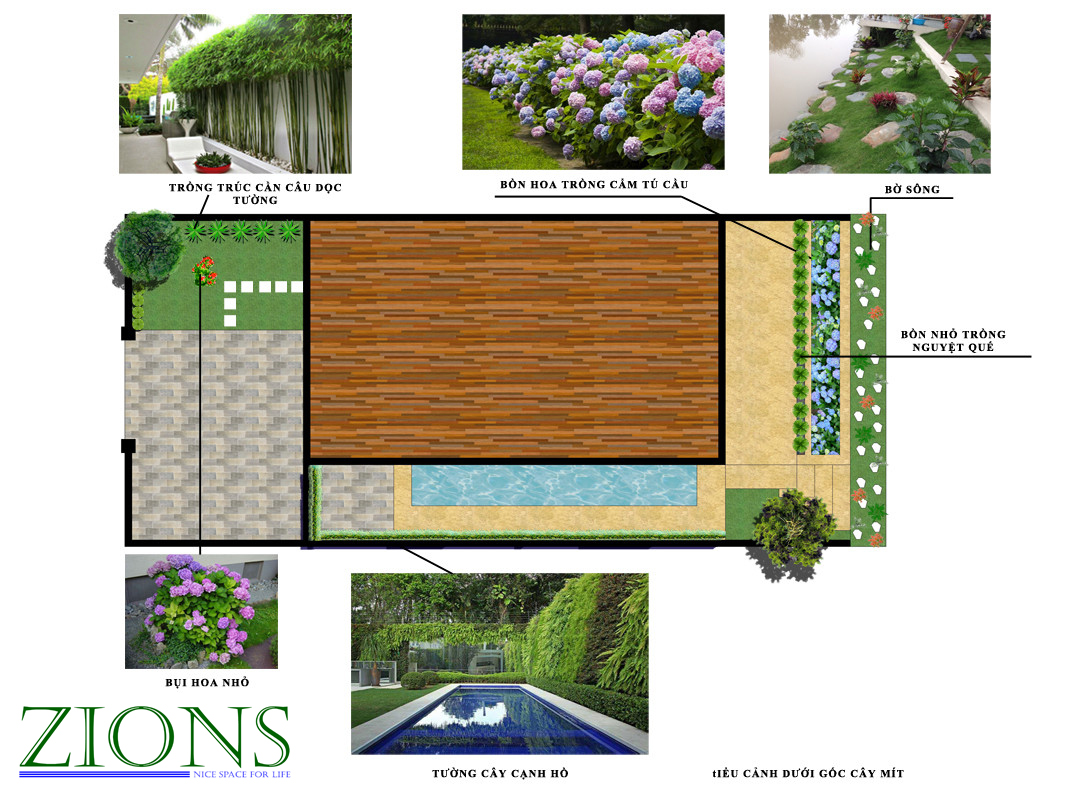 Thiết kế sân vườn biệt thự đẹp tại Vinhome